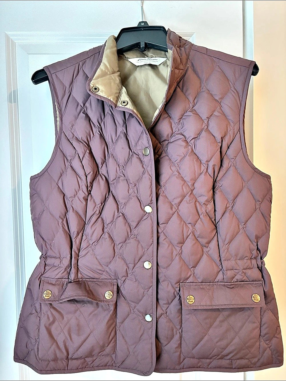 Eddie Bauer Quilted Vest in burgundy